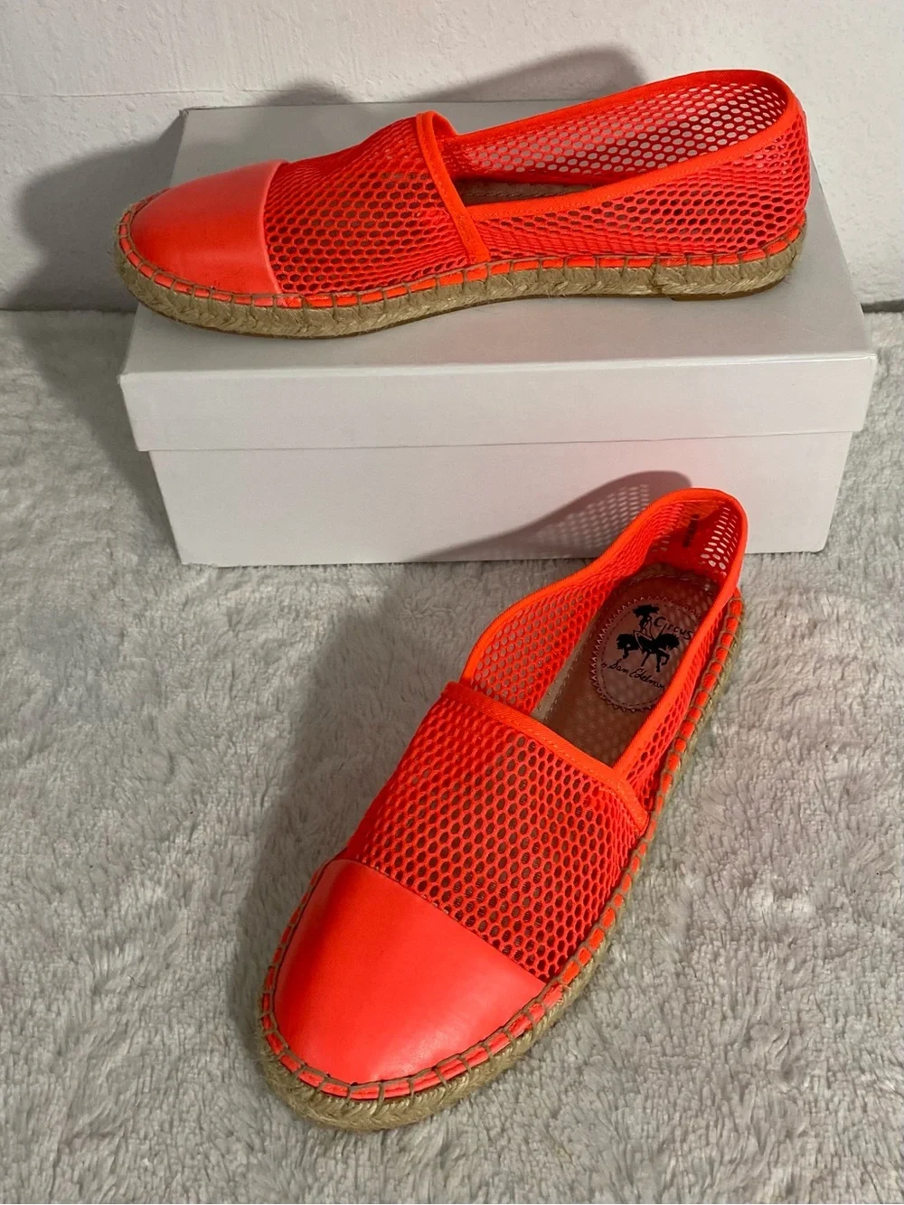 New Circus by Sam Edelman Lena Espadrille Flats Women’s Size 8M Electric Orange